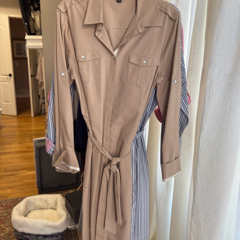 Brooks Brothers Beige Shirt Dress NWT size 12